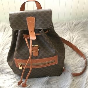 AUTH CELINE PARIS MACADAM LEATHER BACKPACK 😍😍😍
